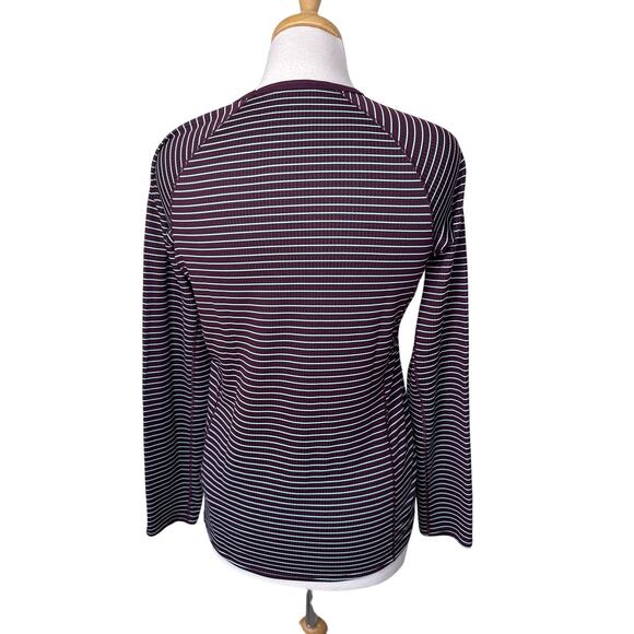 PATAGONIA Capilene Midweight Crewneck Purple Green Stripe Small - Picture 2 of 7